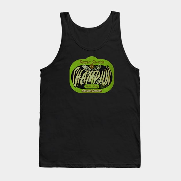 Green Vintag Spark Plug Sign Tank Top by CTShirts